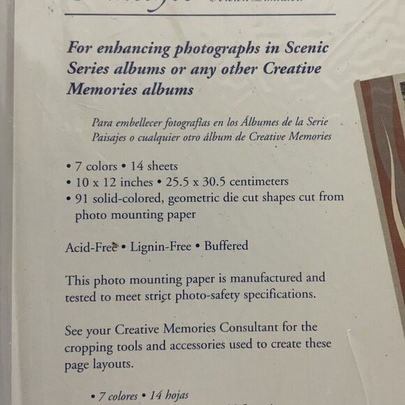 Creative Memories 10x12 Scenic Photo Mounting Paper Die Cut Shapes Scrapbooking - Picture 3 of 3